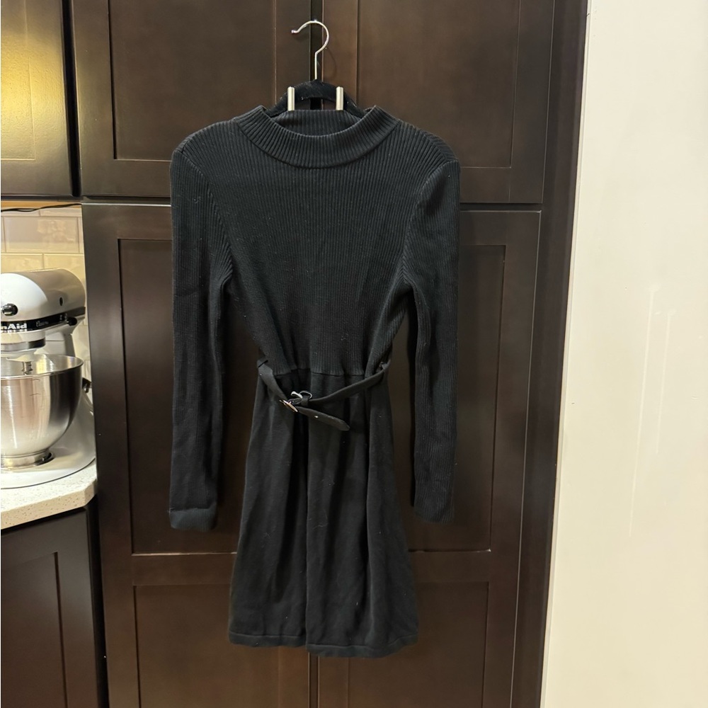 Free People French Girl Sweater Dress Black Size M - Picture 6 of 9